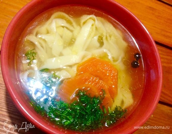 Домашняя лапша на желтках Домашняя лапша на желтках