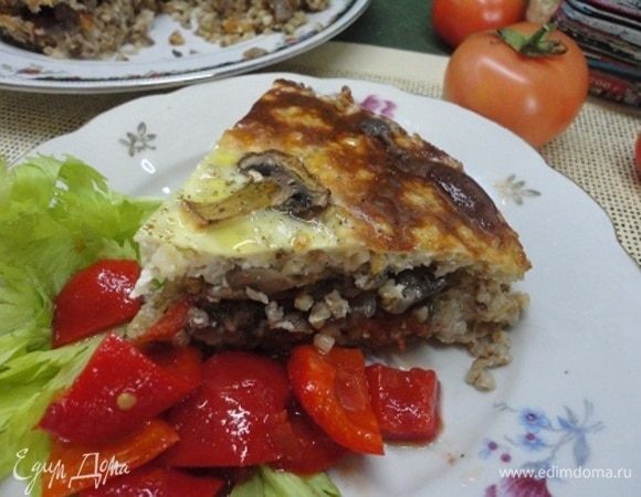 Пшеничная запеканка с грибами Пшеничная запеканка с грибами