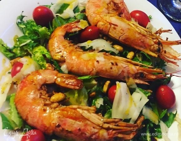 Салат с аргентинскими креветками Салат с аргентинскими креветками