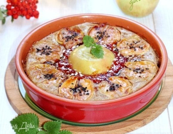 Гречневая запеканка с карамельными яблоками