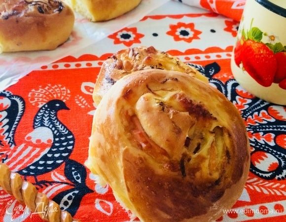 Закусочные булочки с ветчиной, капустой и грушей Закусочные булочки с ветчиной, капустой и грушей