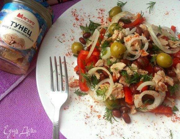 Легкий салат с тунцом Легкий салат с тунцом