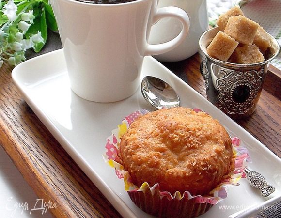 Яблочные кексы с кокосом 