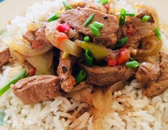 Томленое мясо с овощами