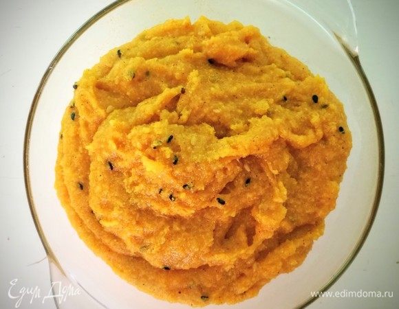 Кукурузная каша с апельсином и имбирем