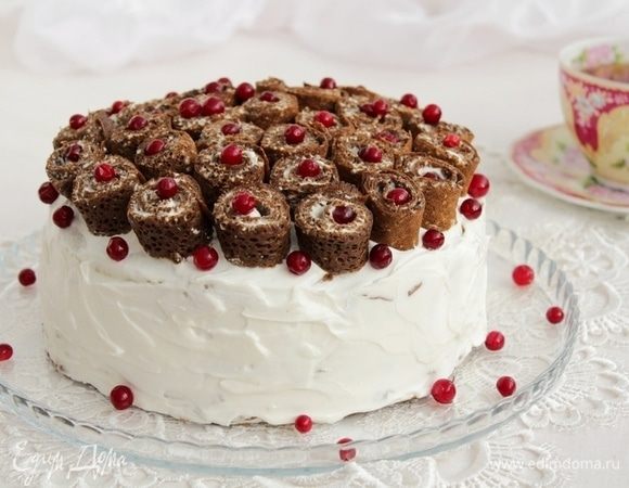 Черемуховый блинный торт Черемуховый блинный торт