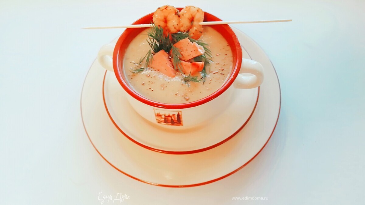 Овощной суп-пюре с тунцом