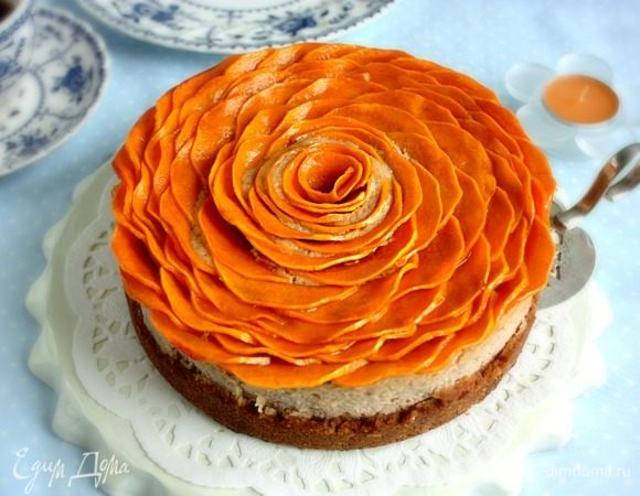 Пряный чизкейк «Тыквенная роза»
