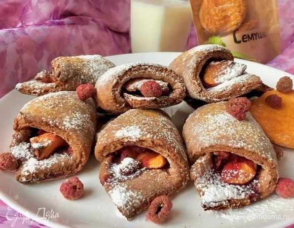 Дважды малиновое печенье с персиком Дважды малиновое печенье с персиком