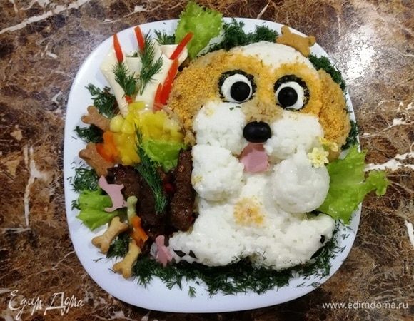 Завтрак для любимого сына «Собачка» Завтрак для любимого сына «Собачка»