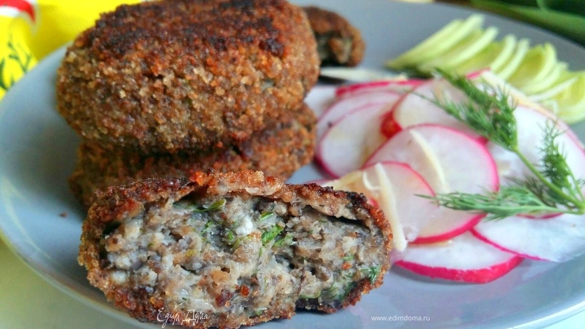 Постные котлеты с грибами