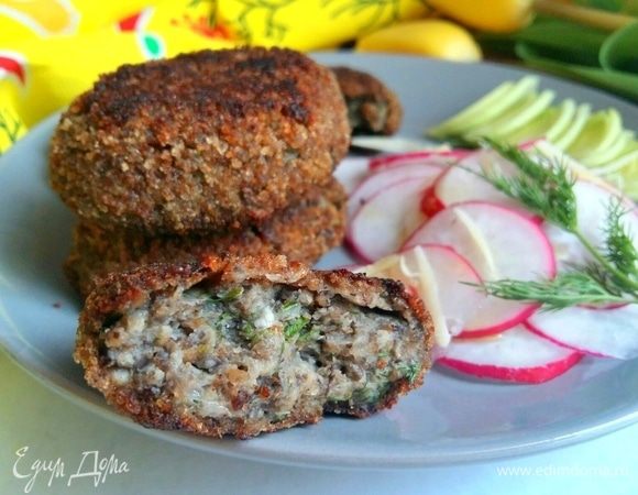 Постные котлеты с грибами