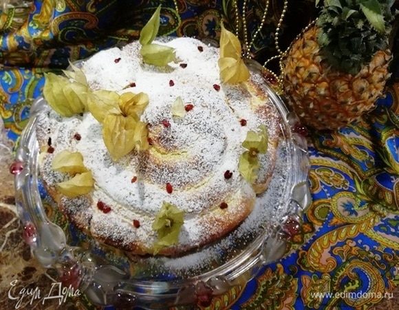 Пирог с черносливом, барбарисом и творожным сыром Пирог с черносливом, барбарисом и творожным сыром