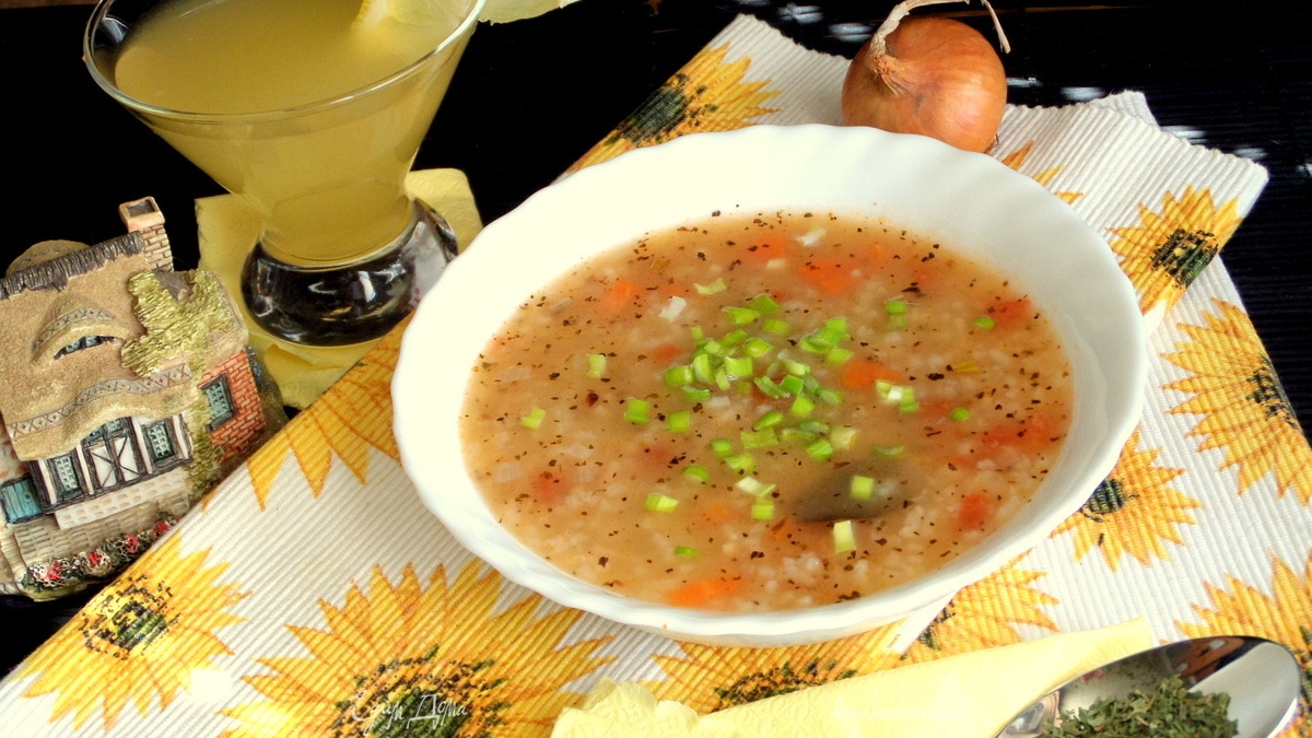 Постный рисовый суп