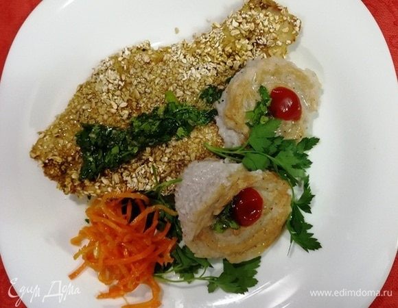 Овсяная курица с рисовым кремом