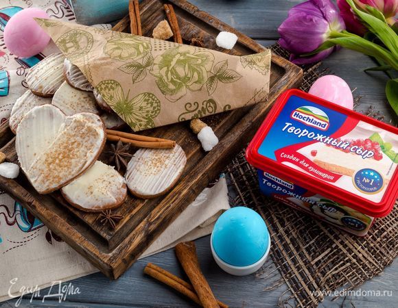 Пасхальные пряники с творожной глазурью Пасхальные пряники с творожной глазурью