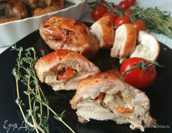 Куриные бедрышки в маринаде с песто