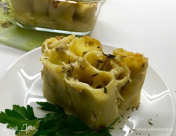 Паккери, фаршированные мясом индейки и овощами, под сыром Паккери, фаршированные мясом индейки и овощами, под сыром