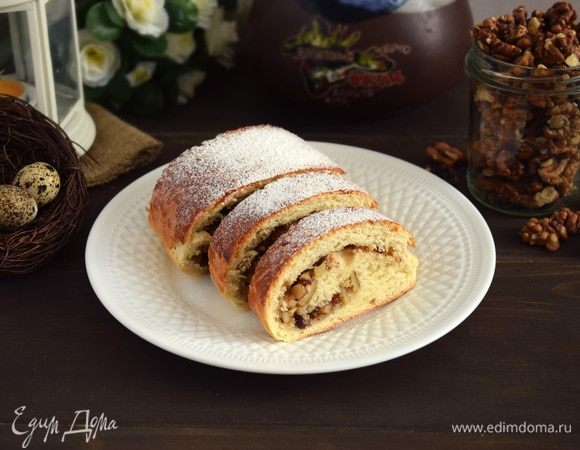 Пасхальный рулет с орехами Пасхальный рулет с орехами