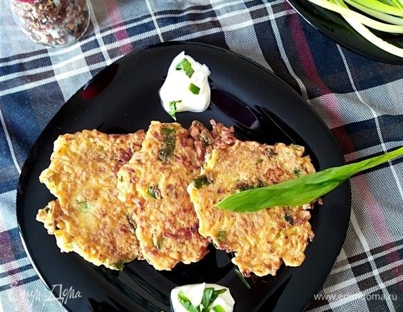 Картофельные латкесы с черемшой