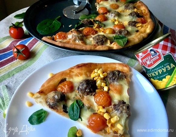 Пицца «Весна» с мясными шариками Пицца «Весна» с мясными шариками