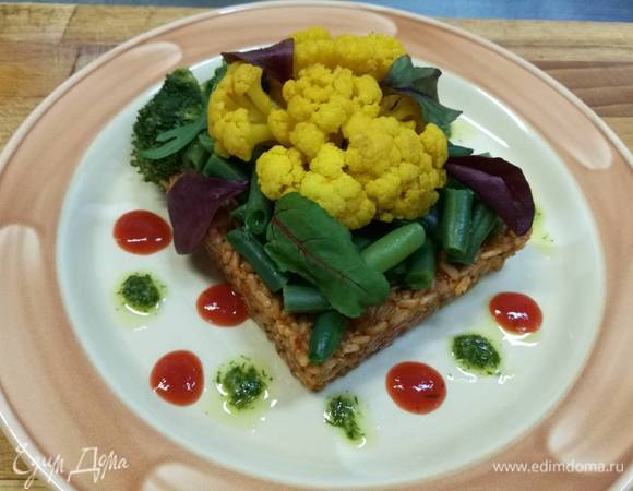 Рис с отварными овощами