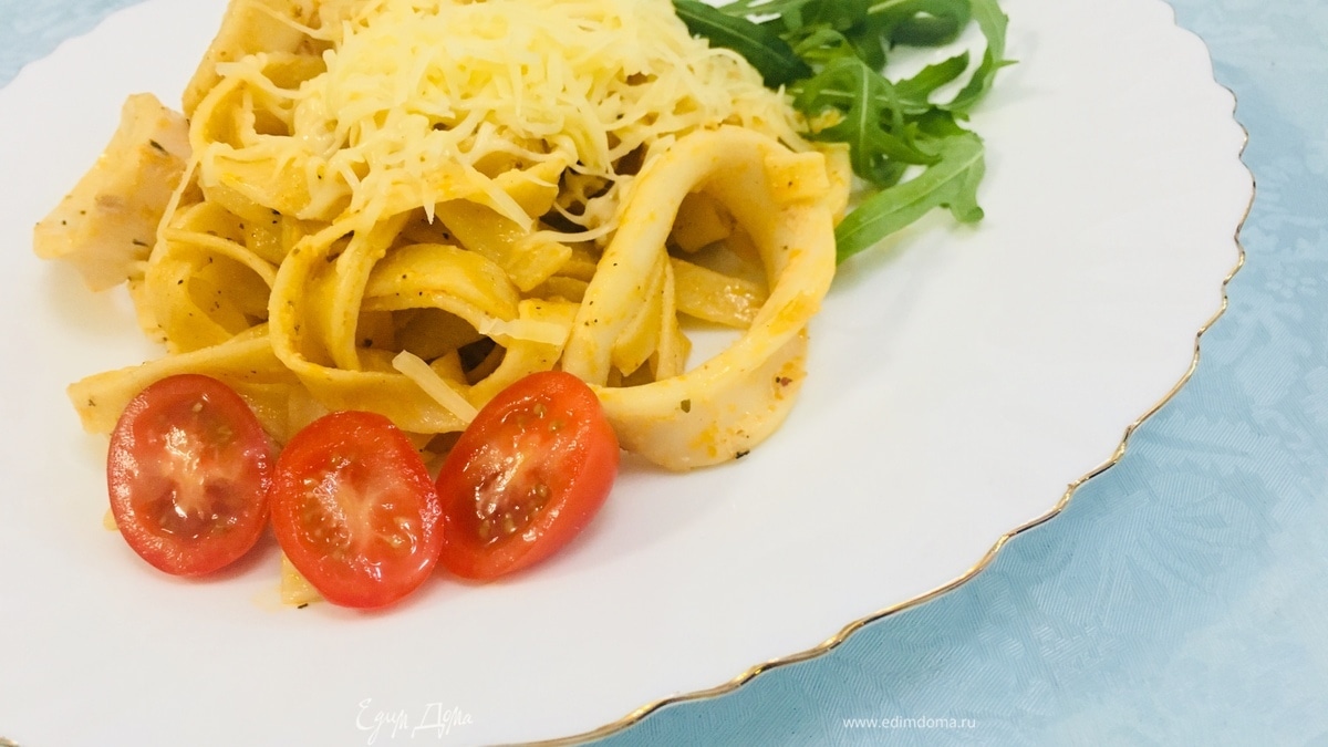 Тельятелле с кальмарами