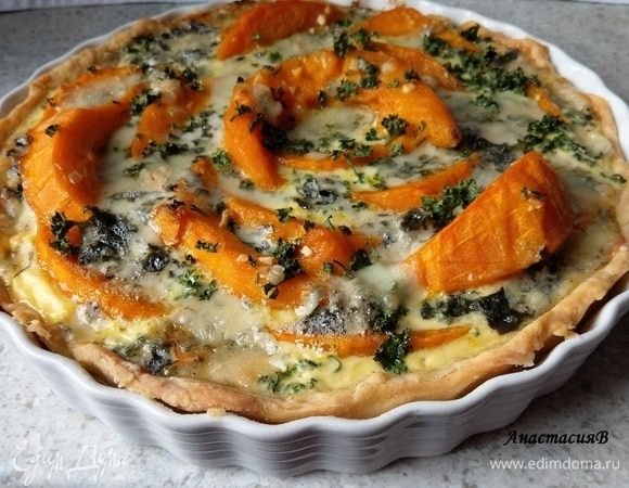 Киш с тыквой и сыром рокфор Киш с тыквой и сыром рокфор