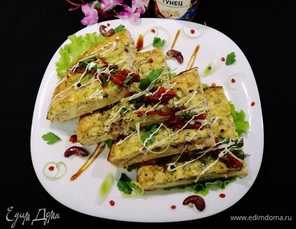 Французский заливной пирог с тунцом