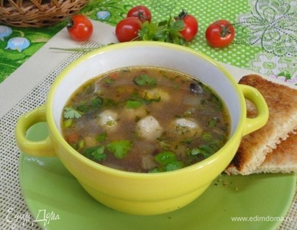 Овощной суп с сырными шариками Овощной суп с сырными шариками