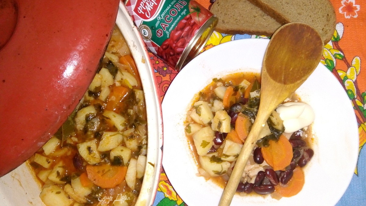 Чанахи с фасолью