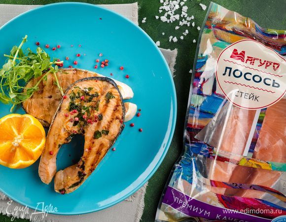 Лосось в апельсиновой глазури