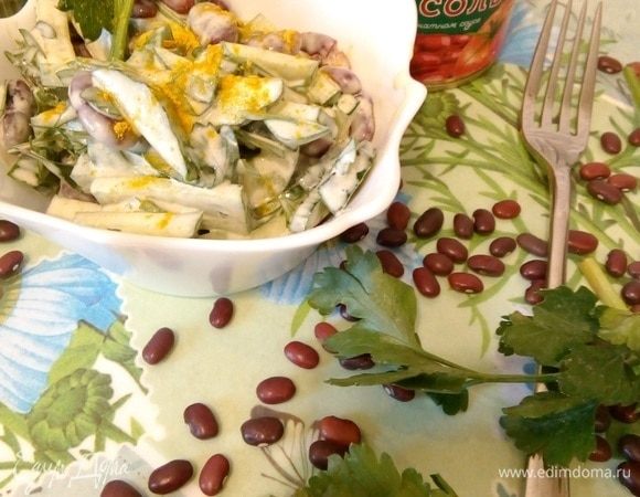 Салат с фасолью
