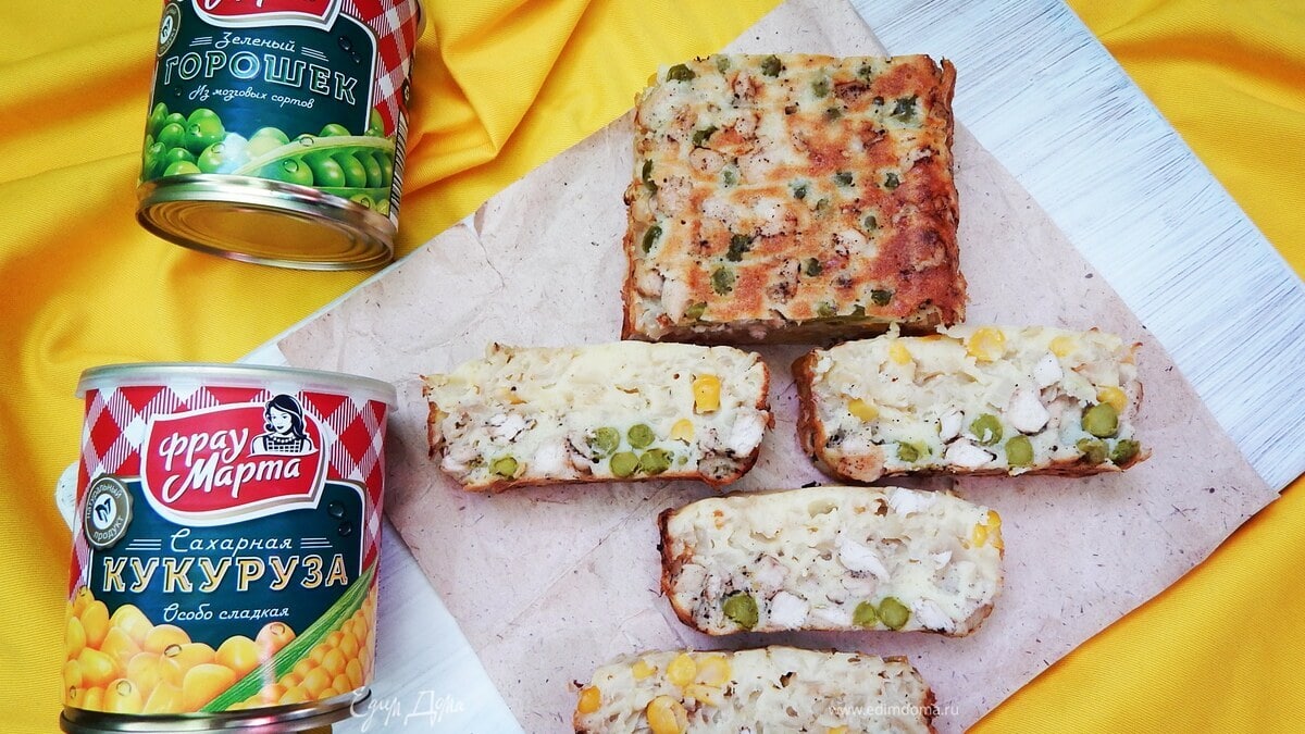 Заливной пирог с курицей и овощами