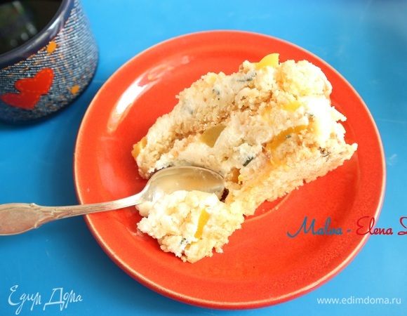 Персиковый торт с творожным сыром