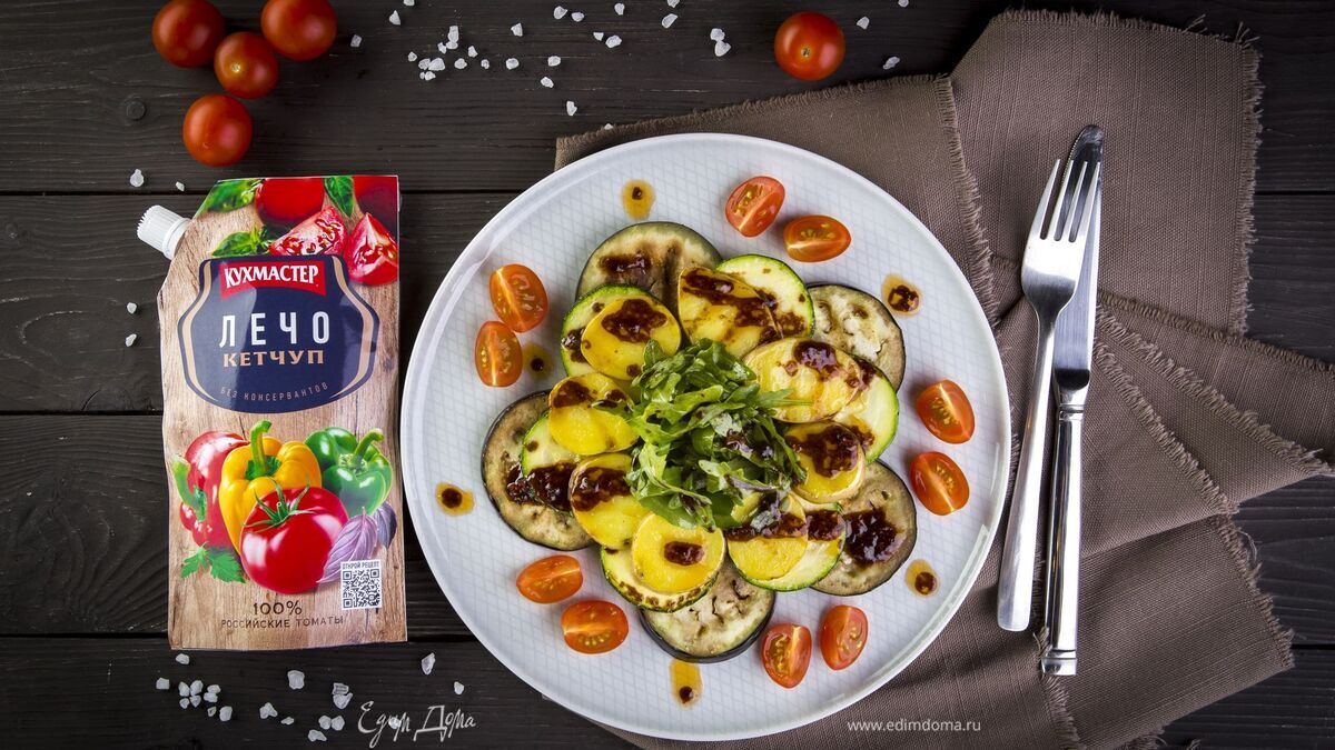 Теплый салат из овощей