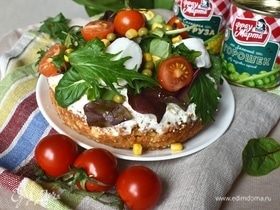 Тарт с творогом, овощами и зеленью