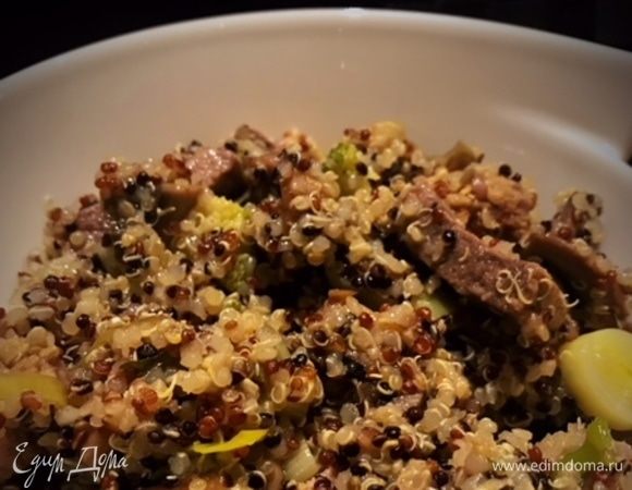 Киноа с мясом и грибами Киноа с мясом и грибами
