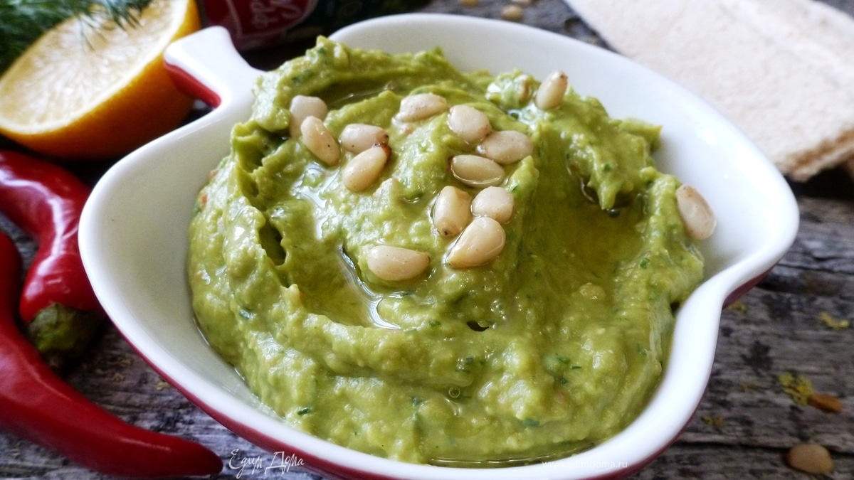 Дип из горошка и авокадо