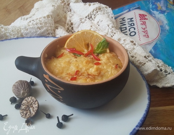 Жюльен с мясом мидий