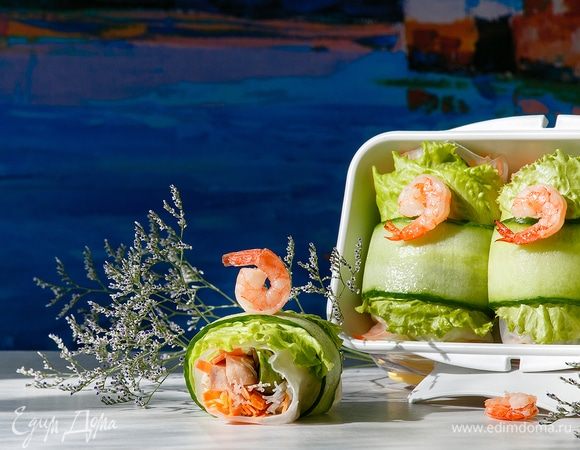 Спринг-роллы с кальмарами и тунцом Спринг-роллы с кальмарами и тунцом