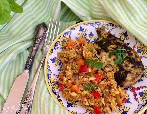 Куриные грудки с киноа Куриные грудки с киноа