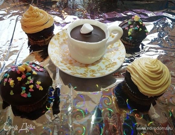 Шоколадный капкейк в чашке