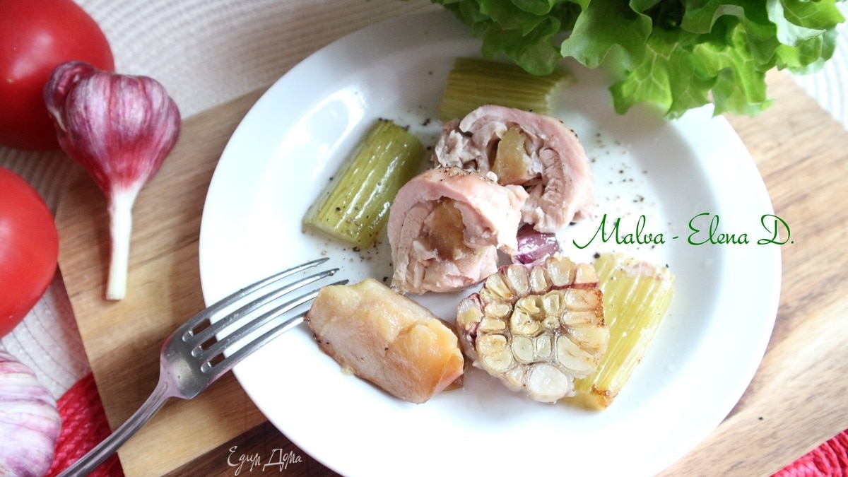 Экспресс-рецепт курицы с яблоками