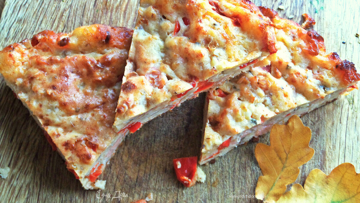 Творожный пирог с лососем и хлопьями «7 злаков»