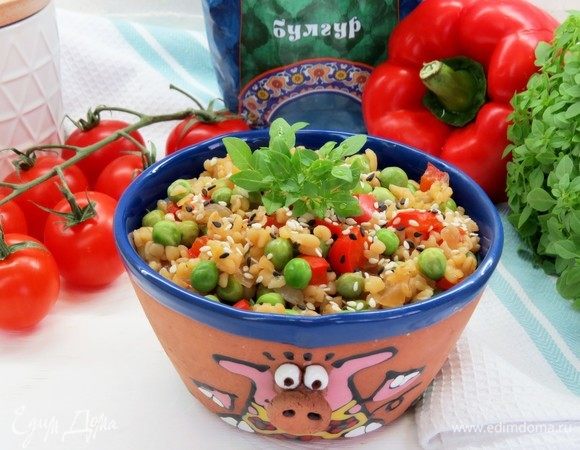 Булгур с овощами и соевым соусом Булгур с овощами и соевым соусом