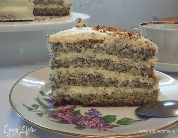 Маковый торт с заварным кремом