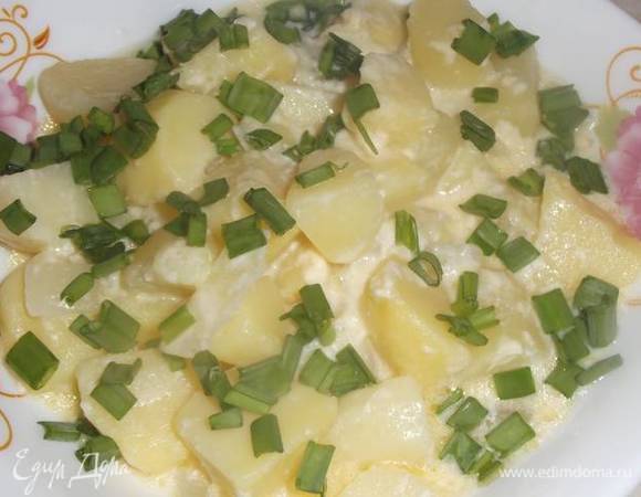 Картофель в молоке 