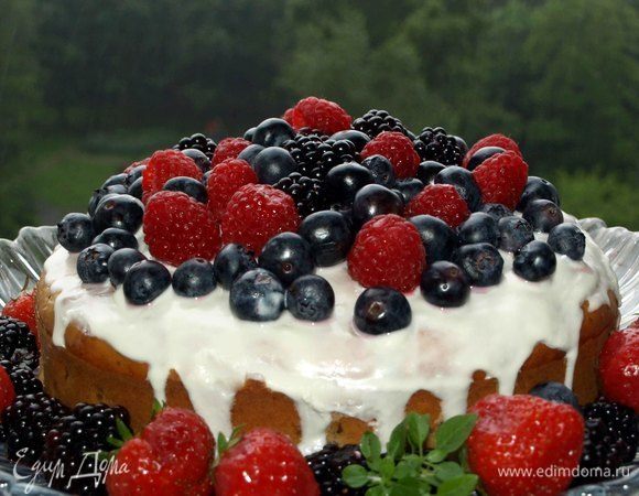 Йогуртовый кекс с голубикой Йогуртовый кекс с голубикой