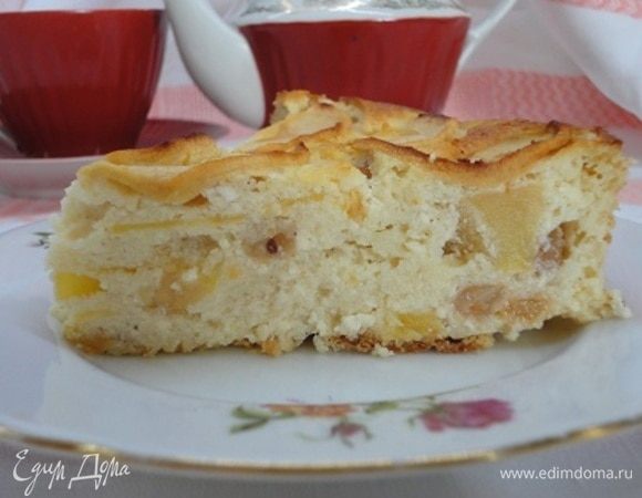 Яблочно-творожная запеканка с кешью